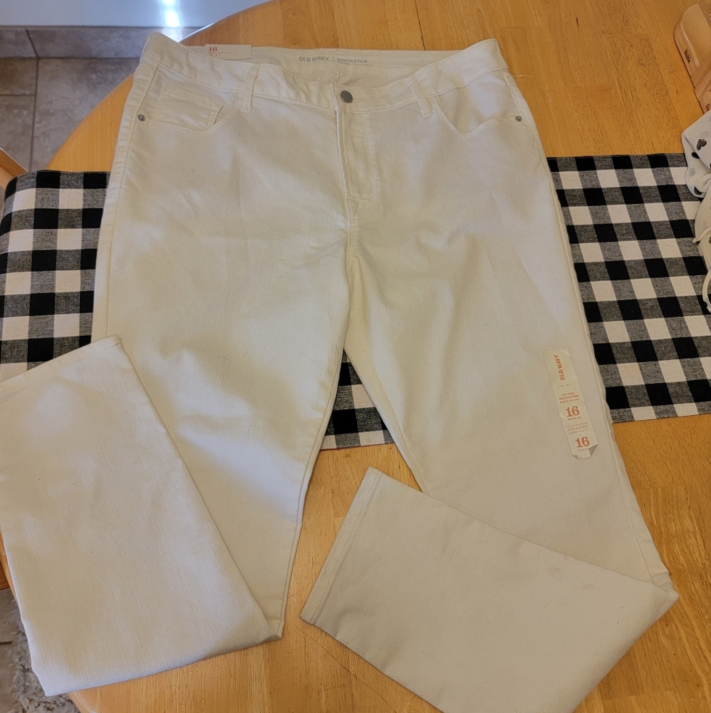 Old navy white jeans size 16